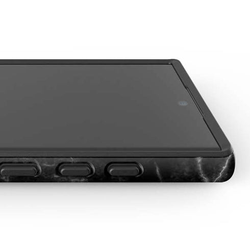 Black Marble Galaxy S25 Ultra Impact Case